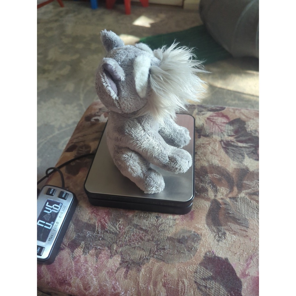 Vintage Russ Berrie Candie Pups Mini Grey Schnauzer Plush Dog Stuffed Puppy - Picture 4 of 6